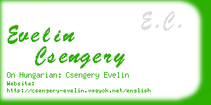 evelin csengery business card